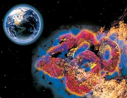 Возможно, в данной горячей газовой туманности сейчас формируется планета, которая через миллиарды лет станет такой же, как наша Земля